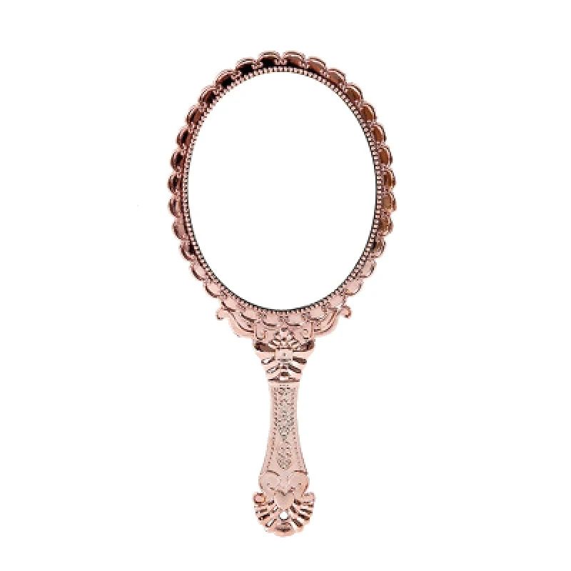 Vintage Lace Handheld Makeup Mirror Elegant Retro Vanity Beauty Mirror 12