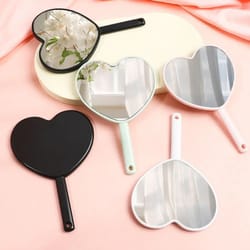 cute handheld makeup mirror portable love style pocket beauty mirror