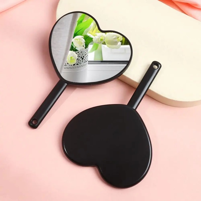 Cute Handheld Makeup Mirror Portable Love Style Pocket Beauty Mirror 6