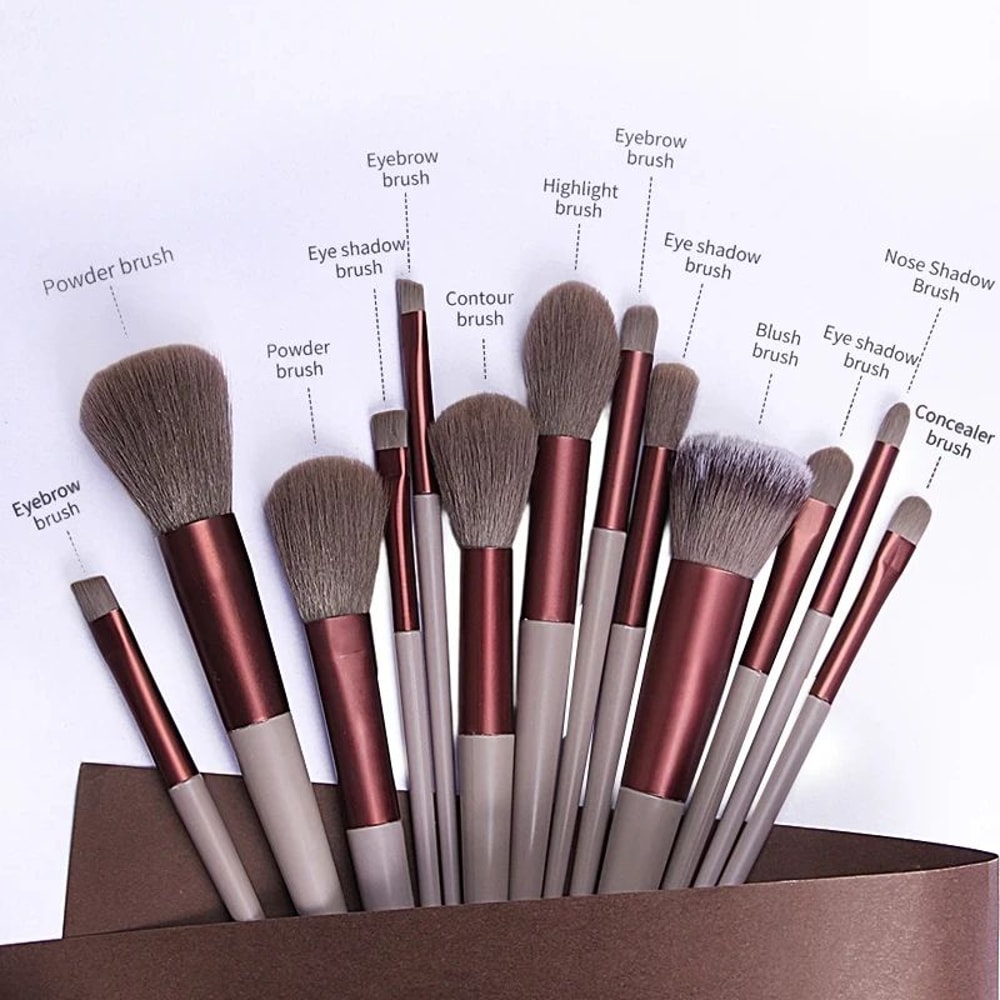 13 Piece Professional Makeup Brush Set Foundation Eyeshadow And Concealer Beauty Brushes 3
