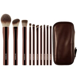10 piece professional makeup brush set with cosmetic bag foundation eyeshadow and powder brushes