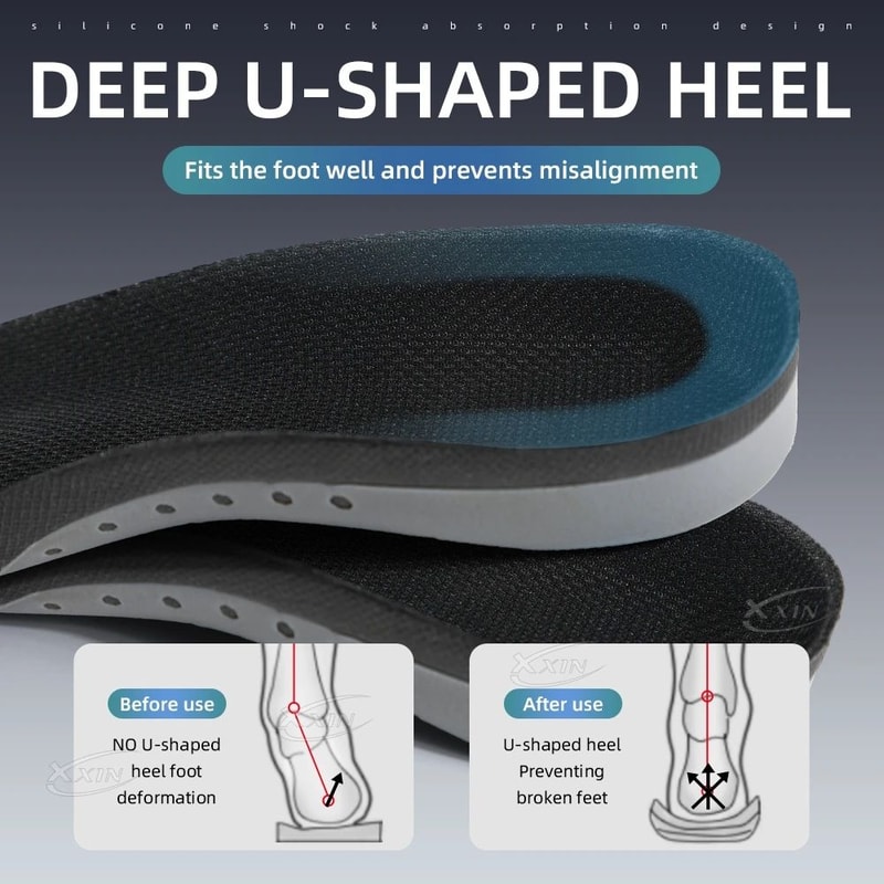Gel Orthotic Arch Support Insoles Shock Absorbing Silicone Shoe Inserts For Sports And Daily Comfor 2