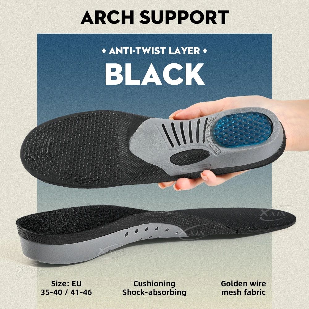 Gel Orthotic Arch Support Insoles Shock Absorbing Silicone Shoe Inserts For Sports And Daily Comfor 7
