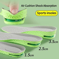 high rise air cushion height increase insoles breathable shock absorbing shoe inserts