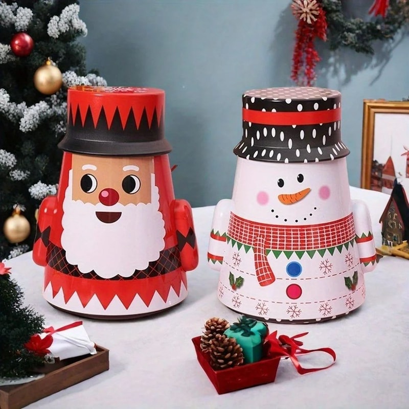 Christmas Cookie Tins With Lids Holiday Gift Storage Containers Set 3