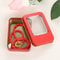 Rectangular Metal Jewelry Storage Tin Box With Clear Window Lid 4