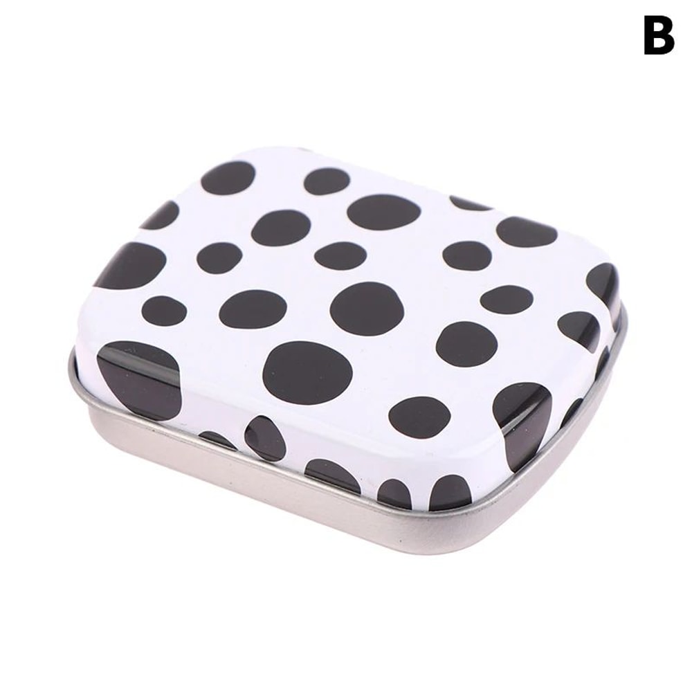 Mini Metal Hinged Tin Box Small Storage Organizer Container 7