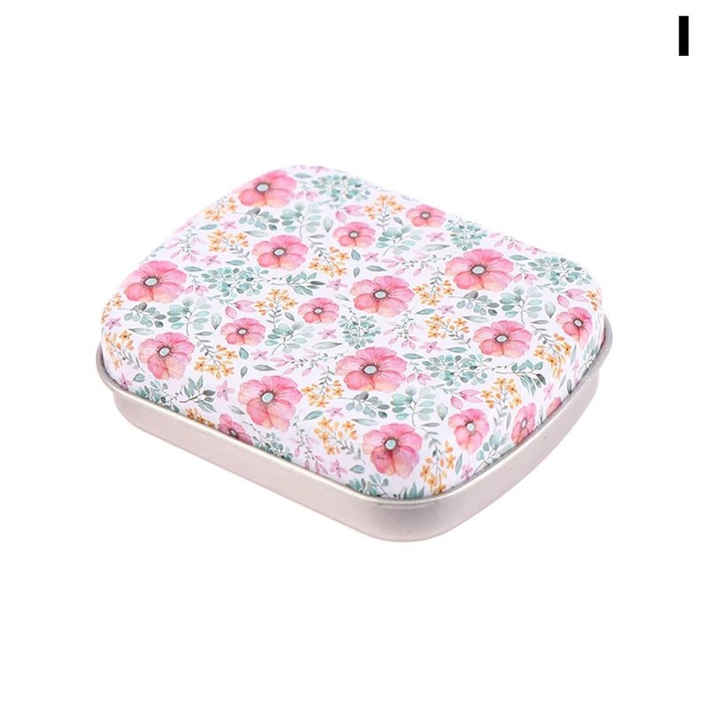 Mini Metal Hinged Tin Box Small Storage Organizer Container 13