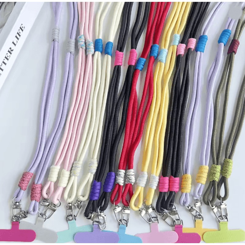Personalized Double Color Crossbody Phone Lanyard Strap Adjustable Universal Phone Strap 0