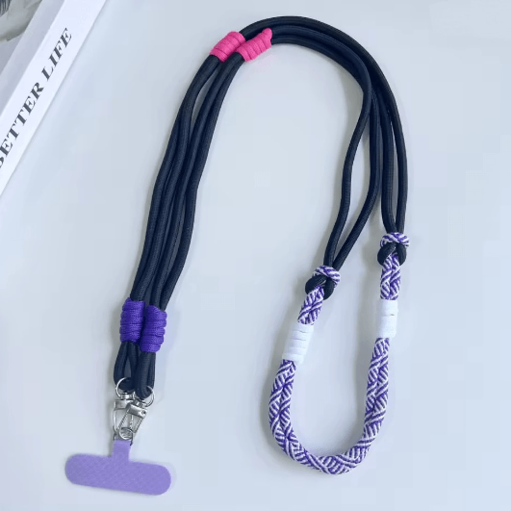 Personalized Double Color Crossbody Phone Lanyard Strap Adjustable Universal Phone Strap 7