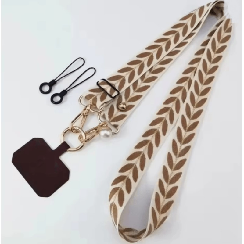 Elegant Pearl Crossbody Phone Lanyard Adjustable Universal Phone Strap 3