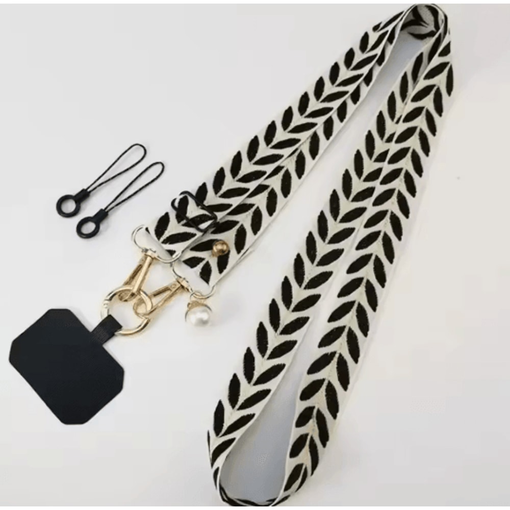 Elegant Pearl Crossbody Phone Lanyard Adjustable Universal Phone Strap 5