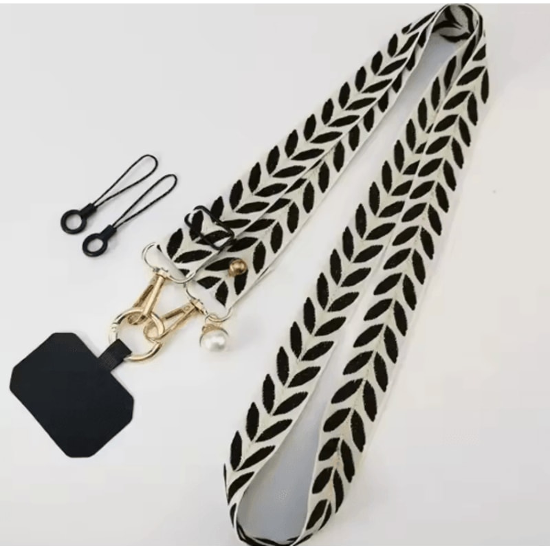 Elegant Pearl Crossbody Phone Lanyard Adjustable Universal Phone Strap 5