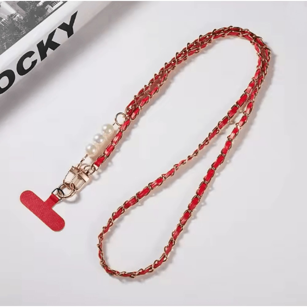 Color Pearl Crossbody Phone Lanyard Stylish Adjustable Universal Phone Strap 2