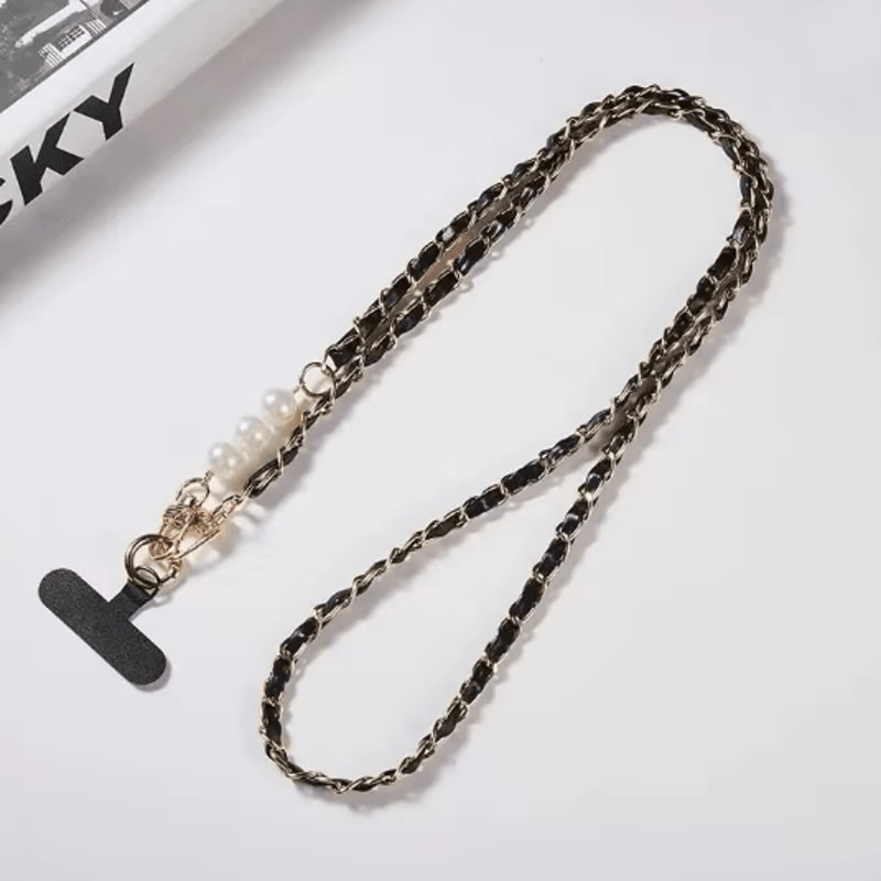 Color Pearl Crossbody Phone Lanyard Stylish Adjustable Universal Phone Strap 3