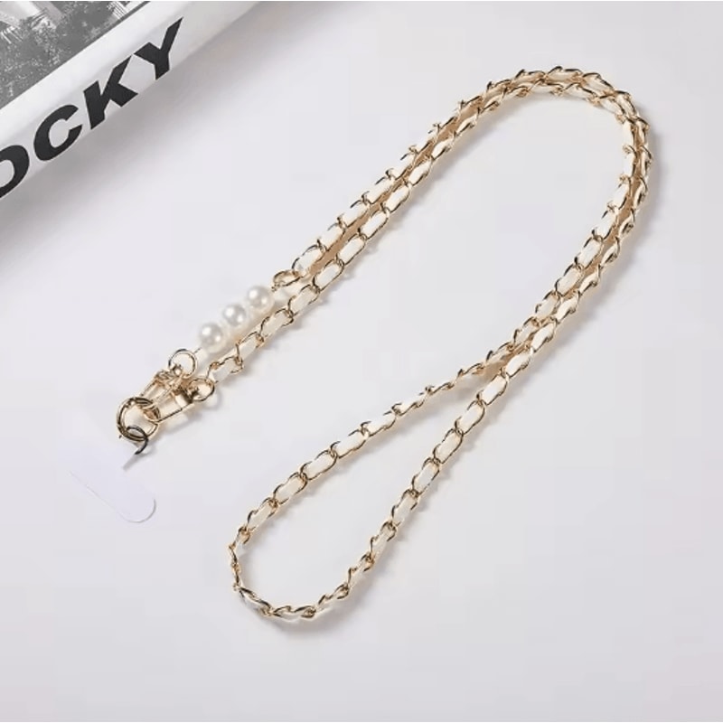Color Pearl Crossbody Phone Lanyard Stylish Adjustable Universal Phone Strap 4