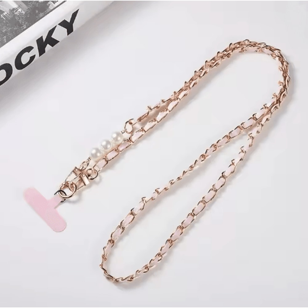 Color Pearl Crossbody Phone Lanyard Stylish Adjustable Universal Phone Strap 5