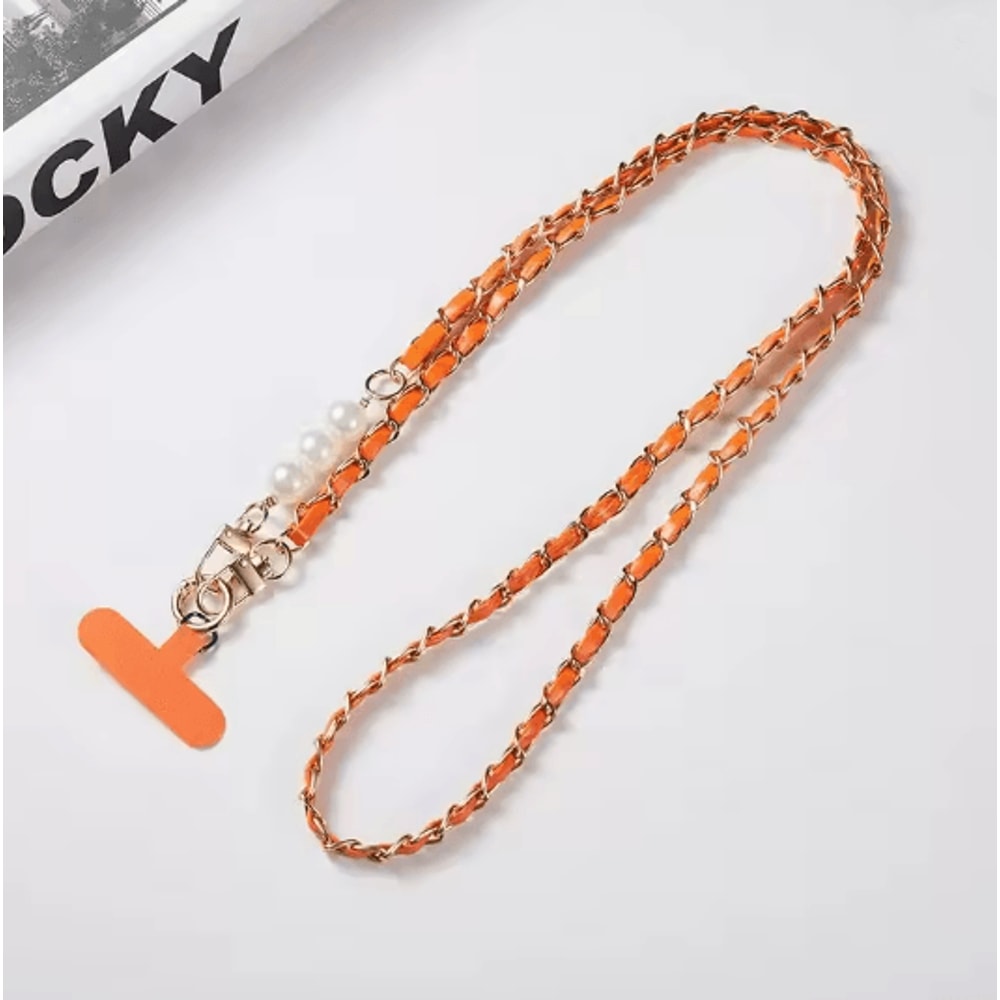 Color Pearl Crossbody Phone Lanyard Stylish Adjustable Universal Phone Strap 6