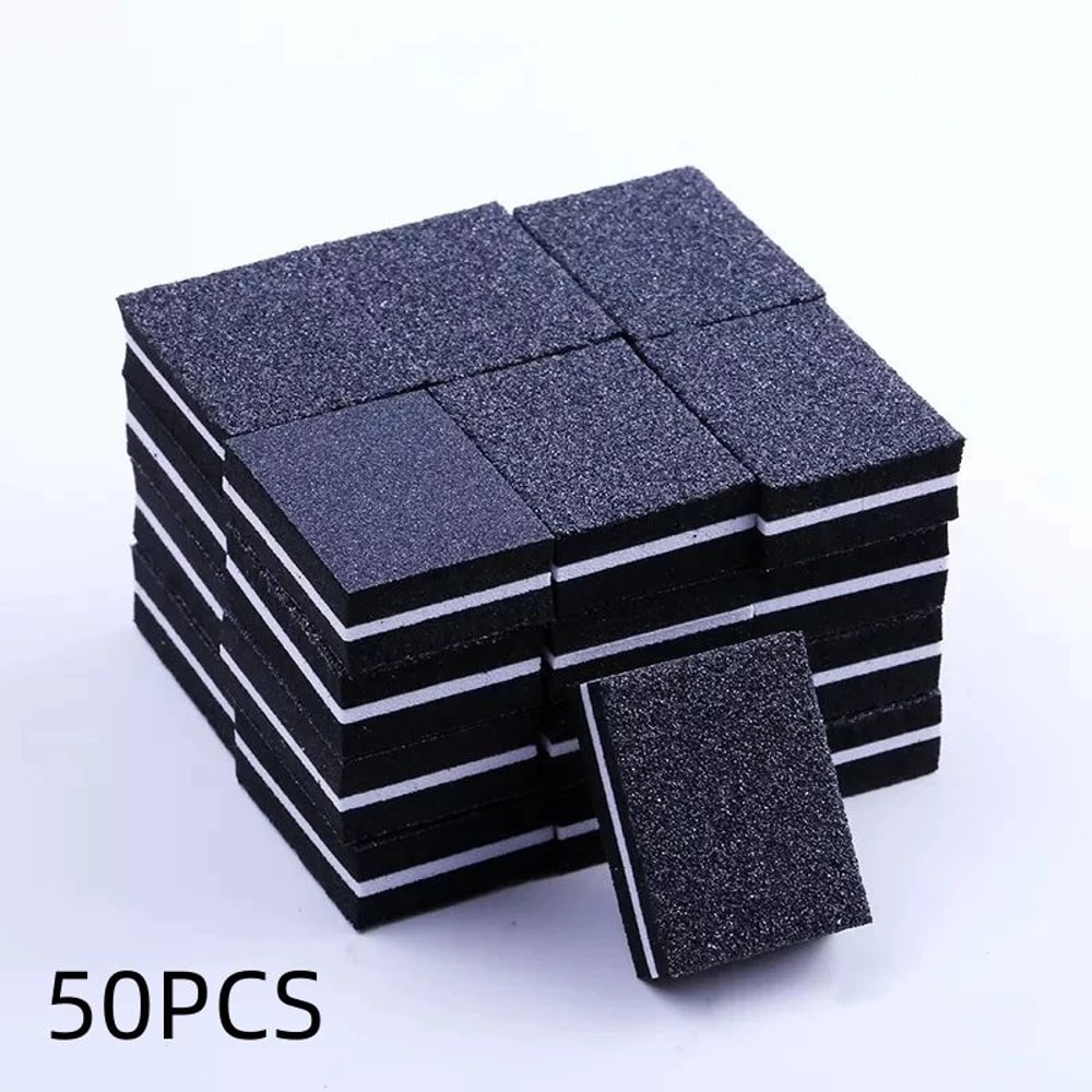 Mini Nail File Blocks Double Sided Sponge Nail Buffer Set 50 Pack 5