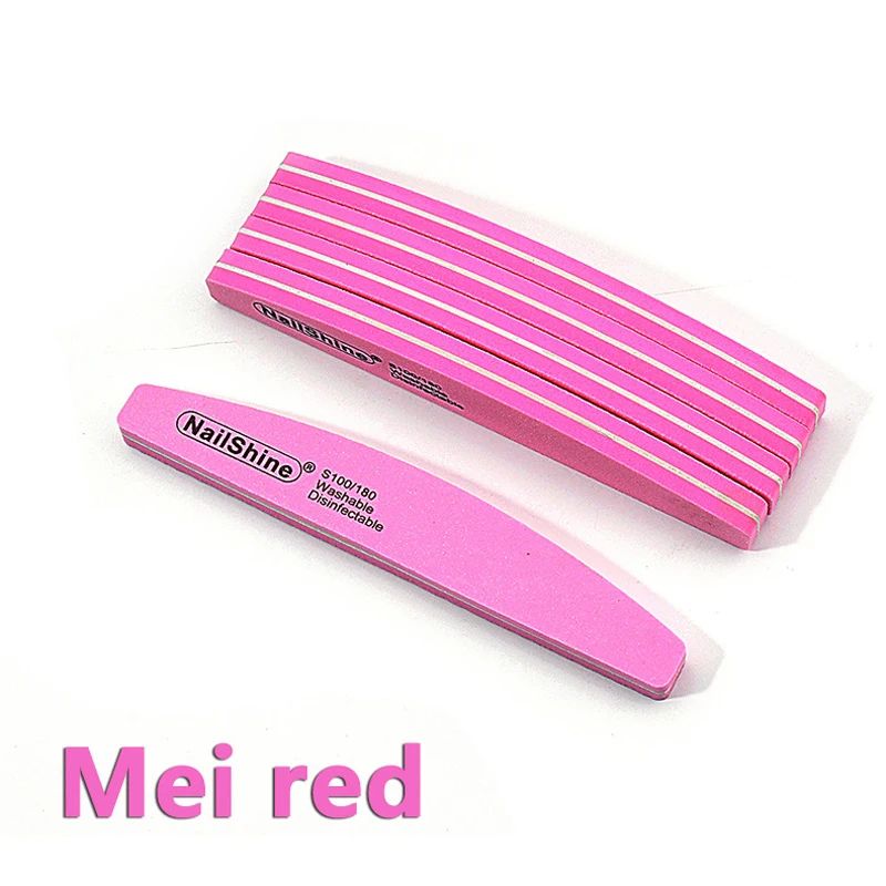 Half Moon Double Sided Nail Files Professional Manicure Pedicure Buffer Set 12