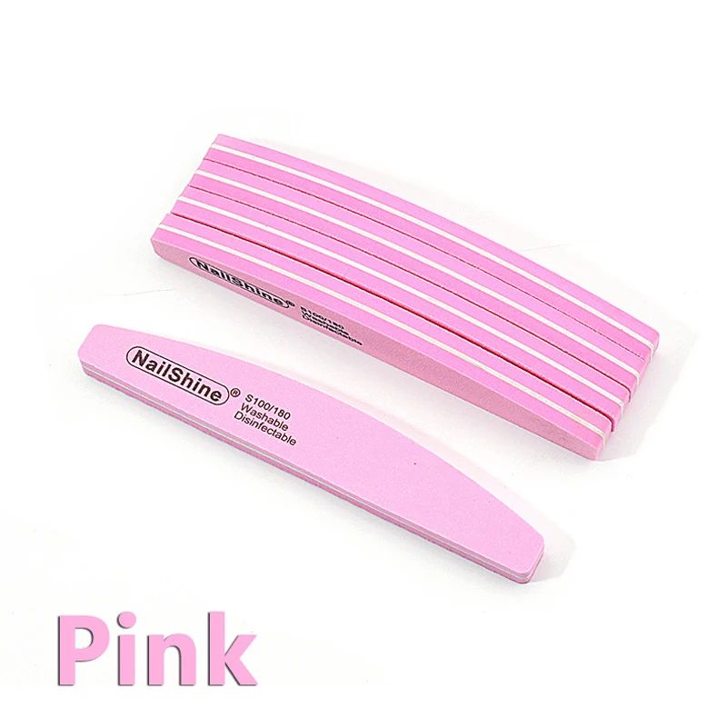 Half Moon Double Sided Nail Files Professional Manicure Pedicure Buffer Set 5