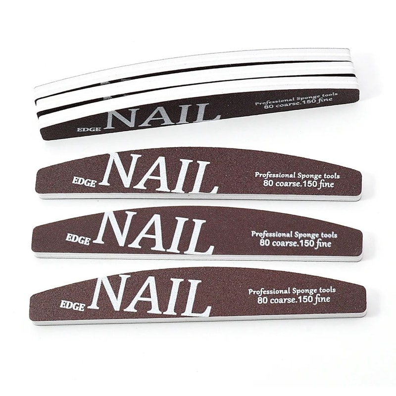 Professional Nail File Buffer 80 To 150 Grit Manicure Pedicure Shaping Files 0
