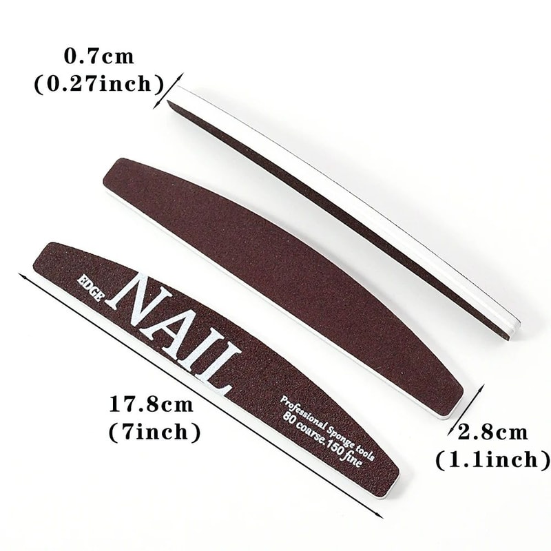 Professional Nail File Buffer 80 To 150 Grit Manicure Pedicure Shaping Files 5