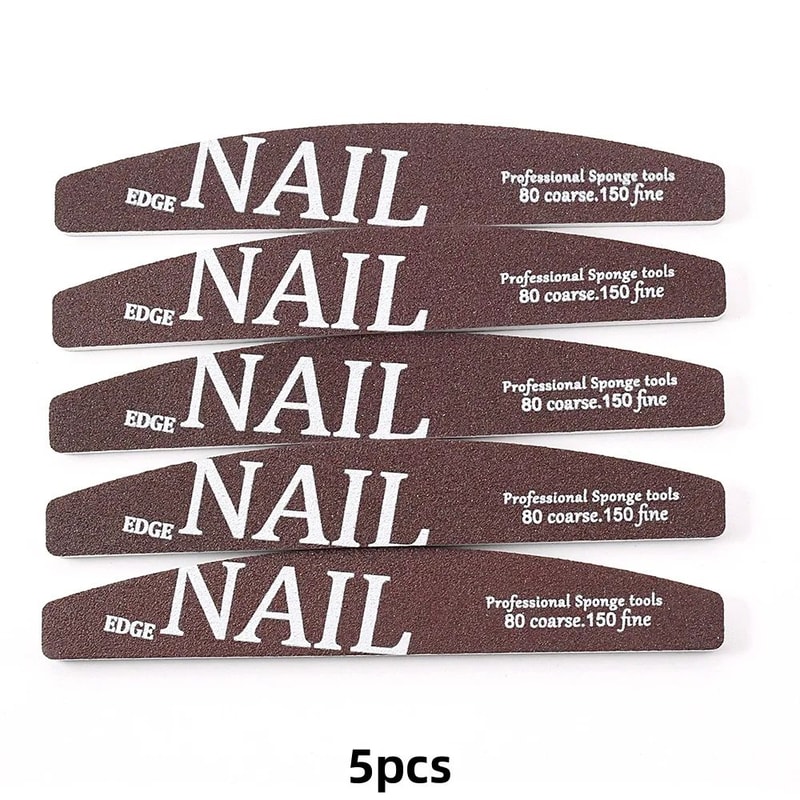 Professional Nail File Buffer 80 To 150 Grit Manicure Pedicure Shaping Files 7