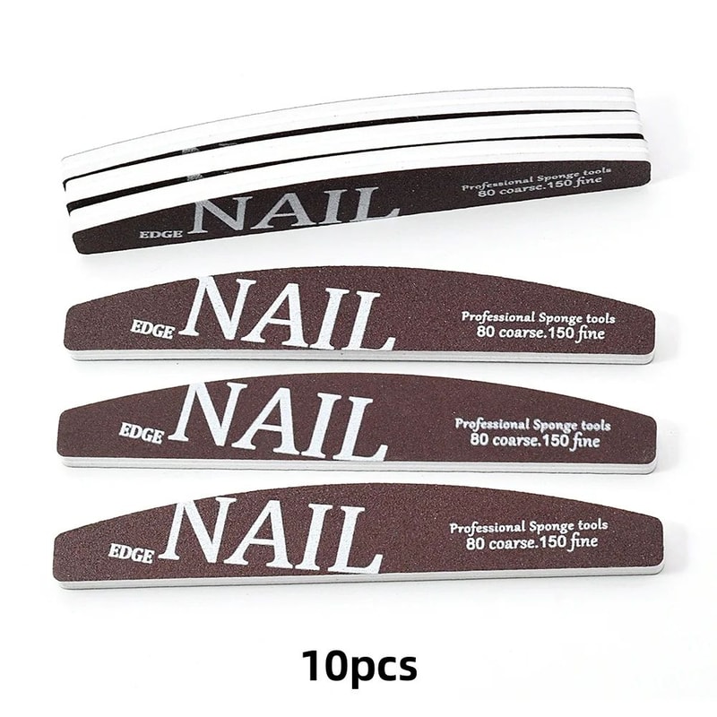 Professional Nail File Buffer 80 To 150 Grit Manicure Pedicure Shaping Files 8