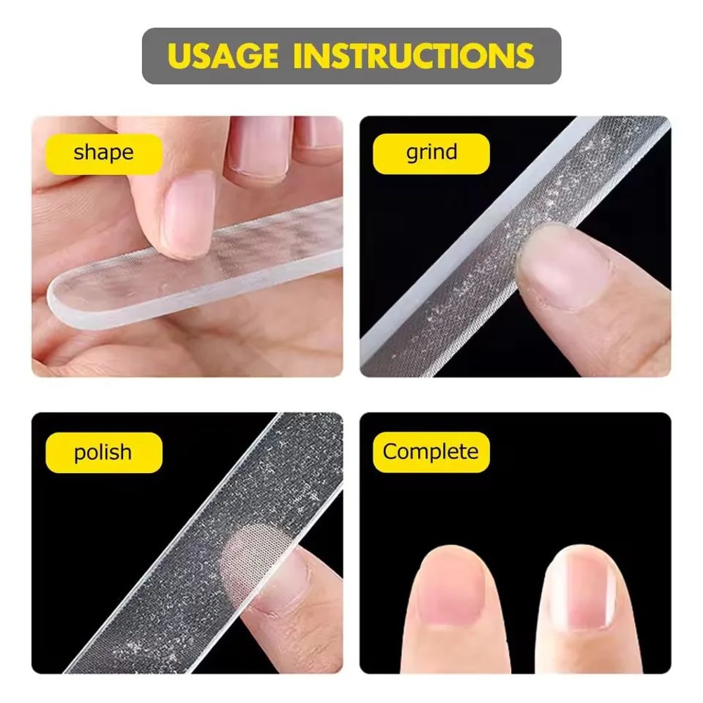 Glass Nail File And Nano Nail Buffer Crystal Shine Polisher 4