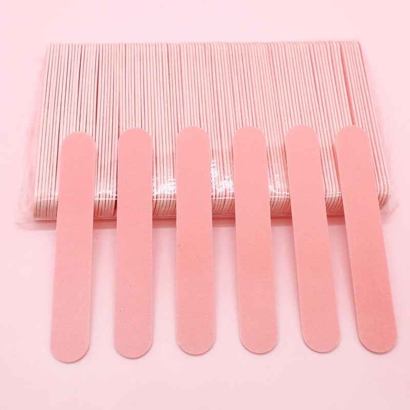 Wooden Nail Files Professional Manicure Nail Buffer Sticks 100 Pack 1