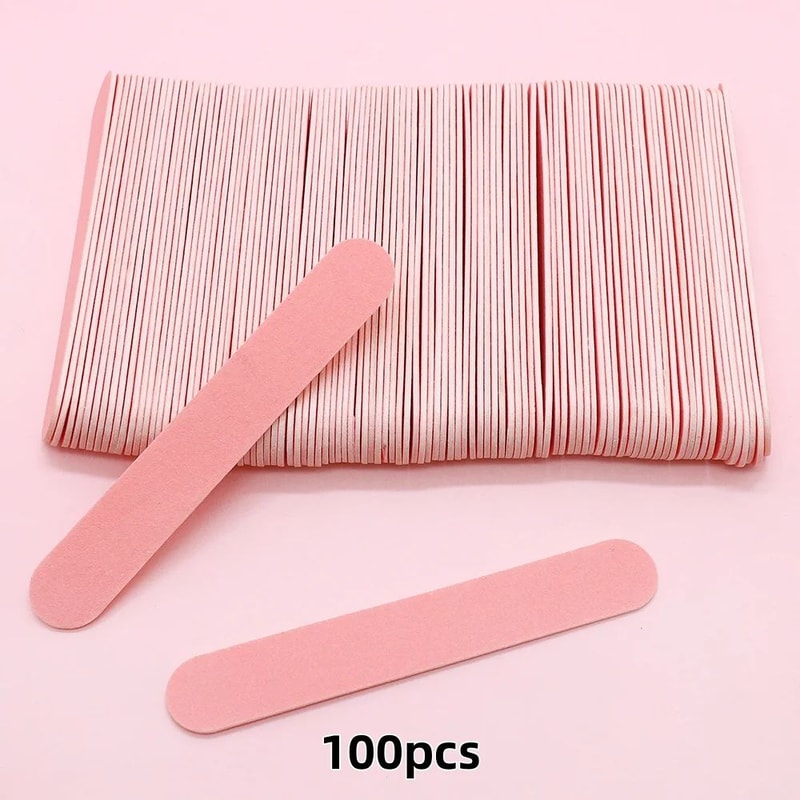 Wooden Nail Files Professional Manicure Nail Buffer Sticks 100 Pack 6
