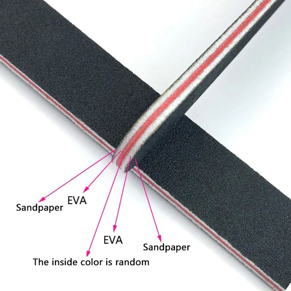 Professional Nail File 100 180 Grit Double Sided Manicure Nail Buffer 4
