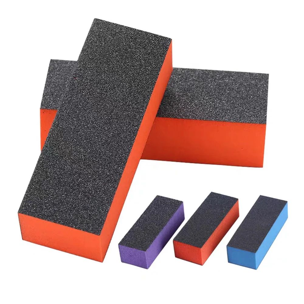 Sponge Nail Buffer Blocks 3 Way Nail Polishing Manicure Set 100 Pack 1