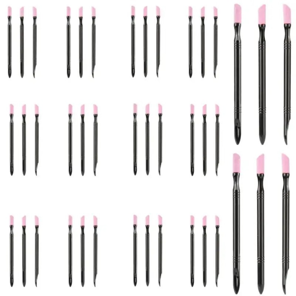 Double End Quartz Cuticle Pusher Nail Dead Skin Remover Tool 0