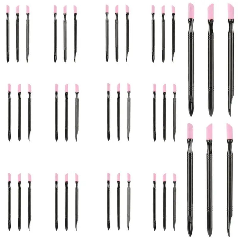 Double End Quartz Cuticle Pusher Nail Dead Skin Remover Tool 0