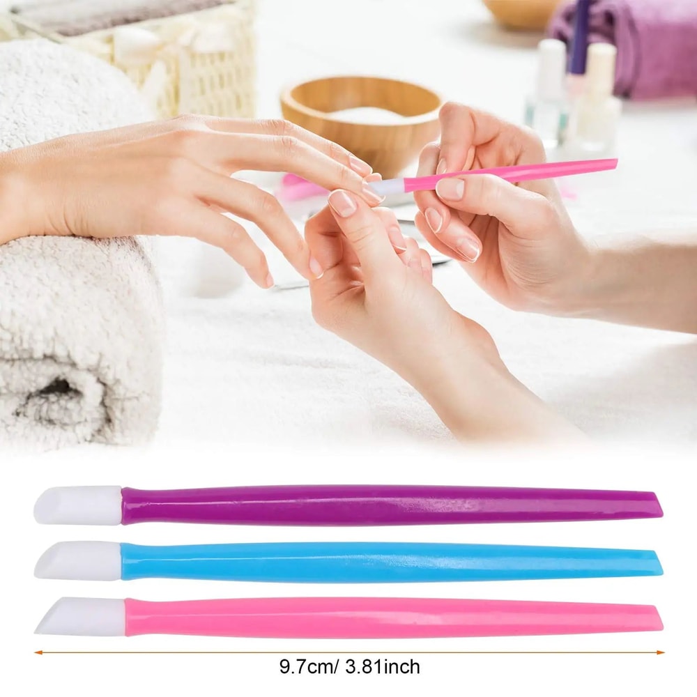 Silicone Cuticle Pushers Manicure Dead Skin Remover Nail Tools 10 Pack 4