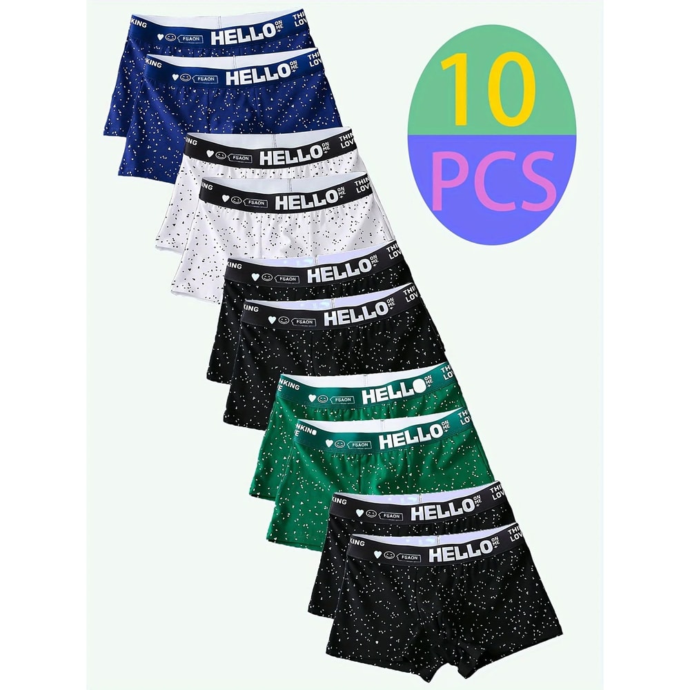 Mens Milk Silk Boxer Shorts Breathable Comfortable Underwear 10 Pack 0