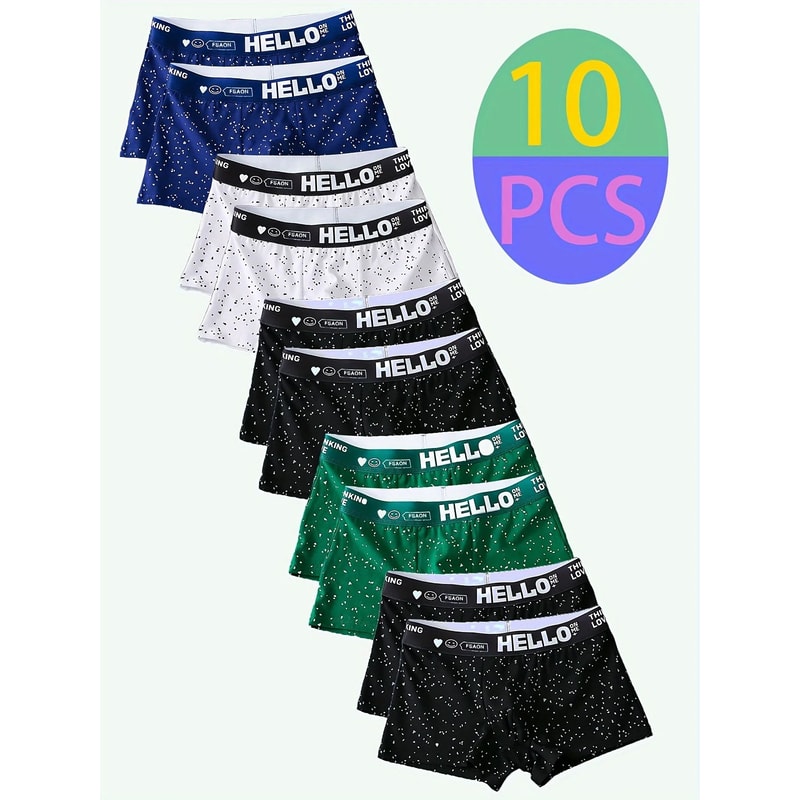 Mens Milk Silk Boxer Shorts Breathable Comfortable Underwear 10 Pack 0