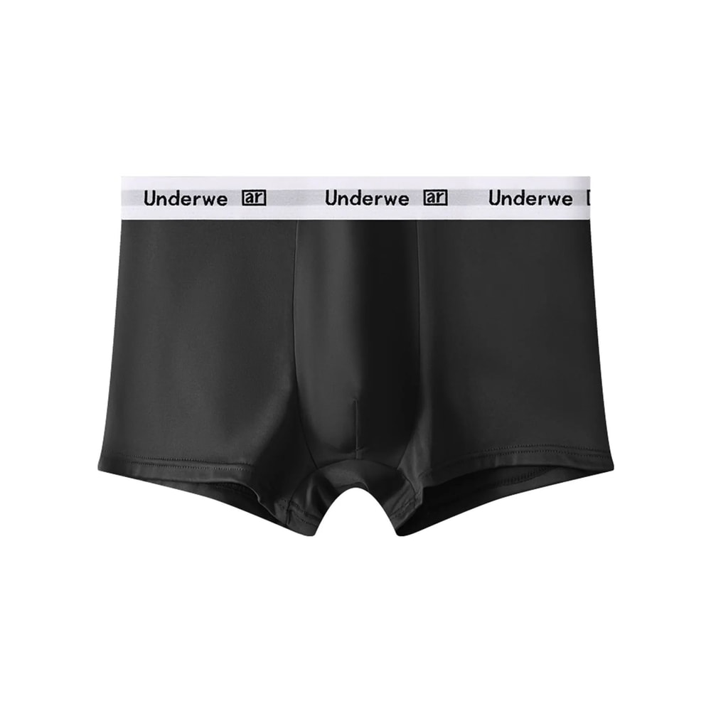 Mens Polyester Boxer Shorts Breathable Comfortable Underwear 5 Pack 1