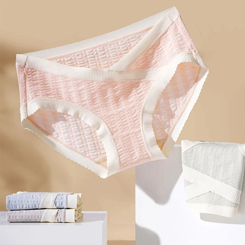 Ice Silk Maternity Panties Breathable Mid Waist Pregnancy Underwear 0