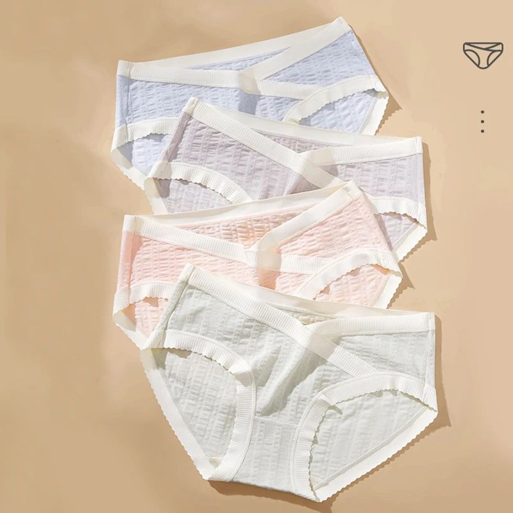 Ice Silk Maternity Panties Breathable Mid Waist Pregnancy Underwear 1