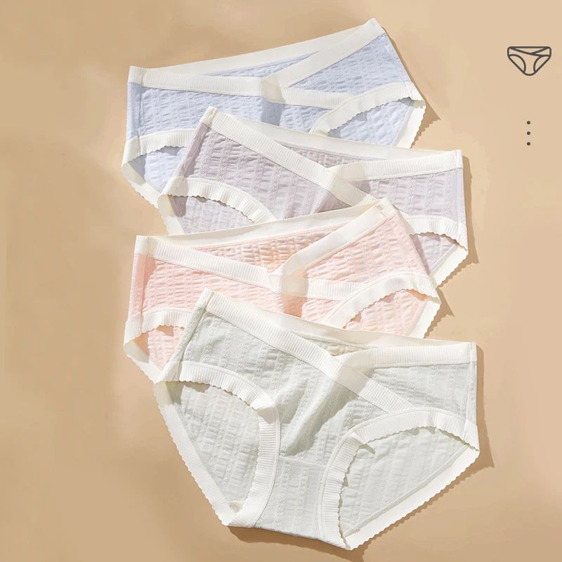Ice Silk Maternity Panties Breathable Mid Waist Pregnancy Underwear 1