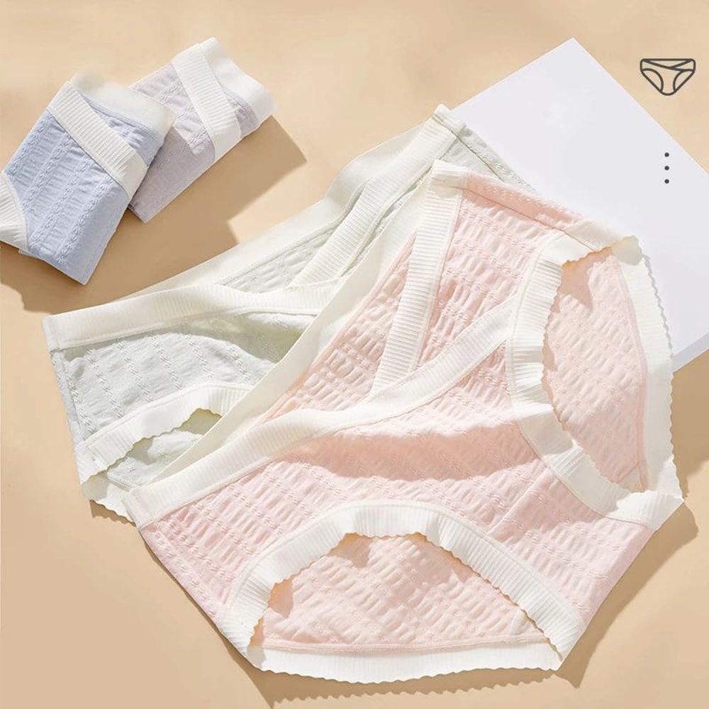 Ice Silk Maternity Panties Breathable Mid Waist Pregnancy Underwear 2