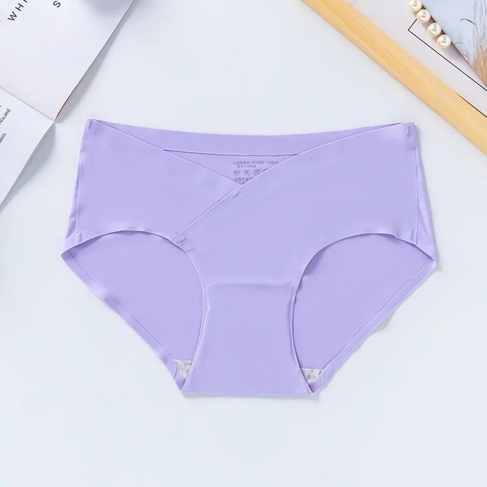Ice Silk Maternity Shorts Low Waist Seamless Pregnancy Underwear 9