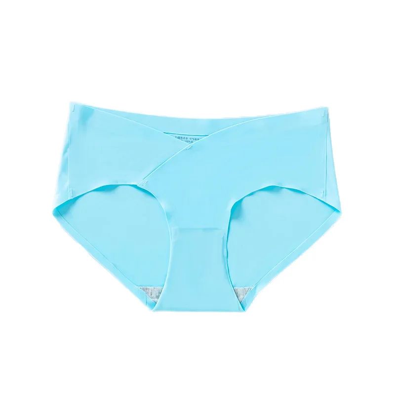 Ice Silk Maternity Shorts Low Waist Seamless Pregnancy Underwear 1