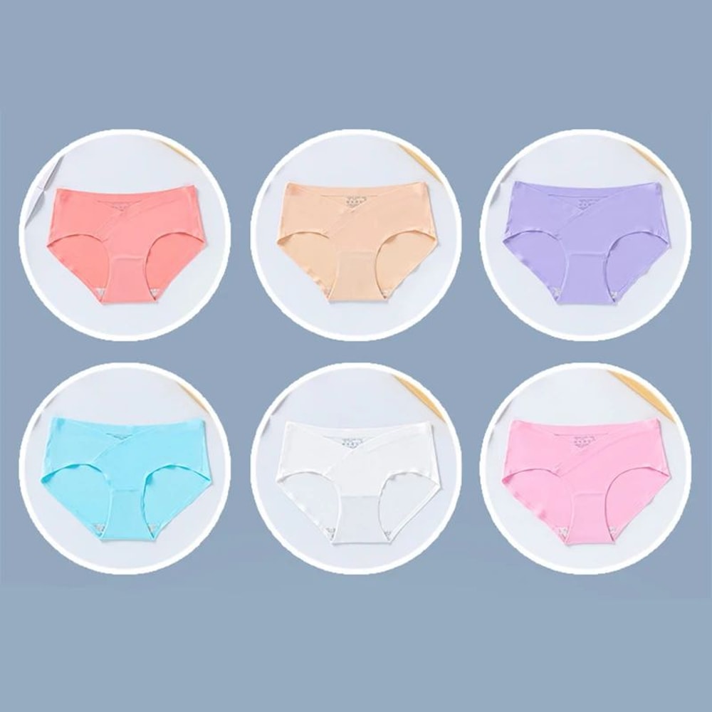 Ice Silk Maternity Shorts Low Waist Seamless Pregnancy Underwear 5