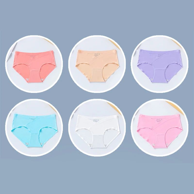 Ice Silk Maternity Shorts Low Waist Seamless Pregnancy Underwear 5