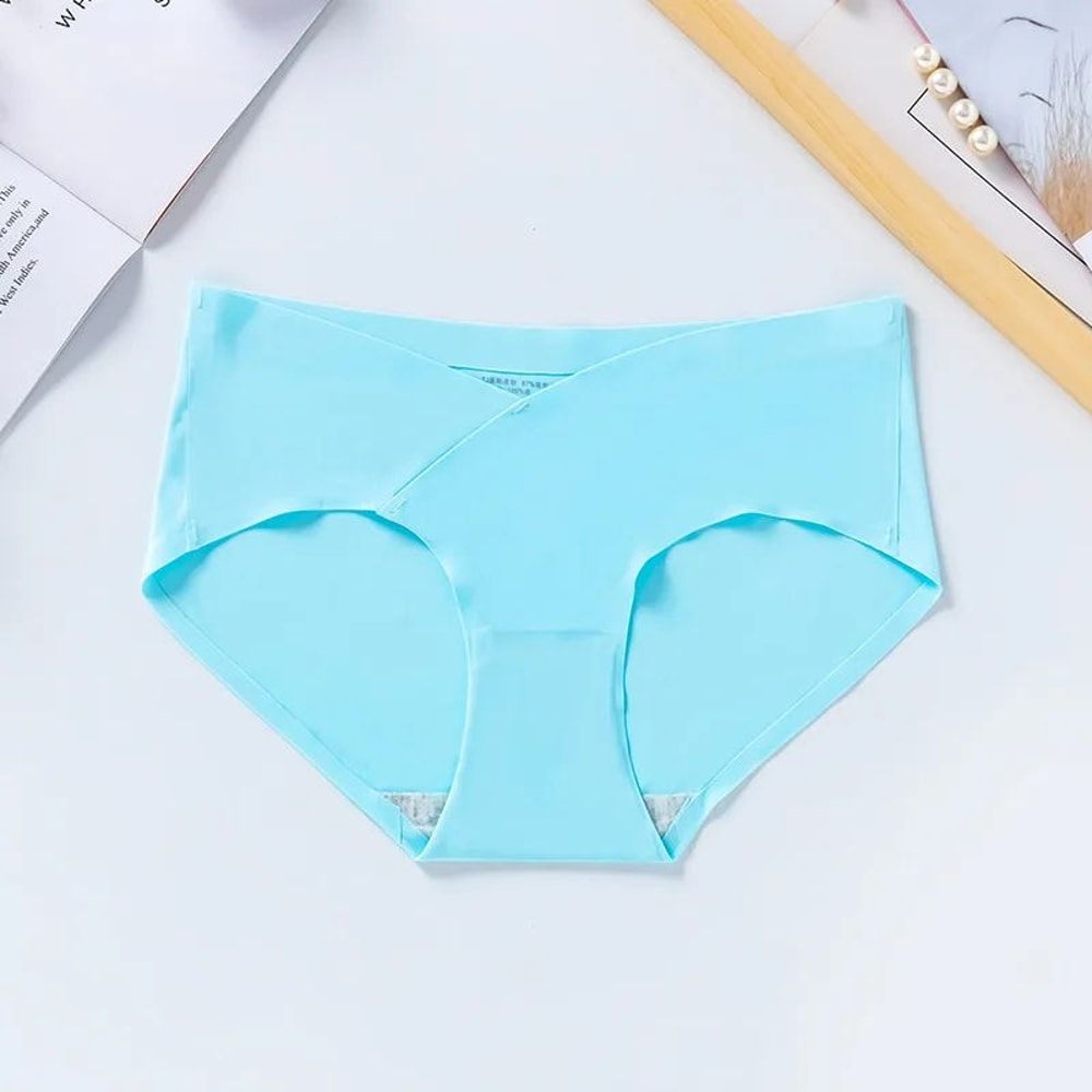 Ice Silk Maternity Shorts Low Waist Seamless Pregnancy Underwear 7