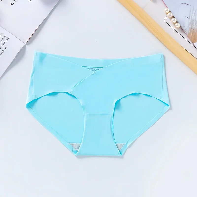 Ice Silk Maternity Shorts Low Waist Seamless Pregnancy Underwear 7